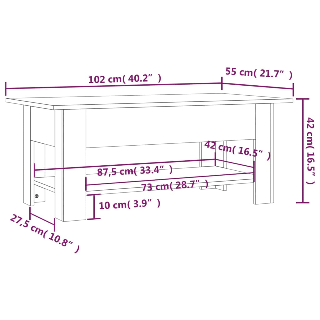 Salontafel Bewerkt Hout
