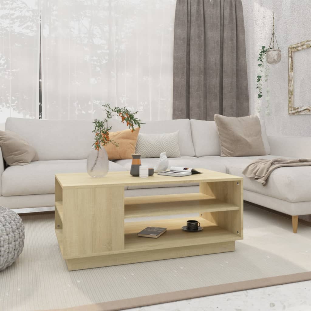 Salontafel Bewerkt Hout Kleurig