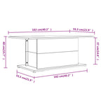 Salontafel 102X55,5X40 Cm Bewerkt Hout R