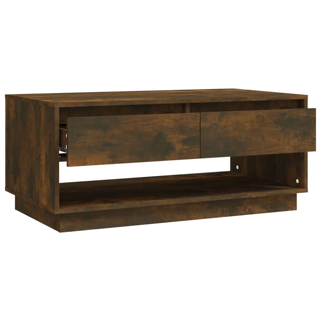 Salontafel 102,5X55X44 Cm Bewerkt Hout Kleurig