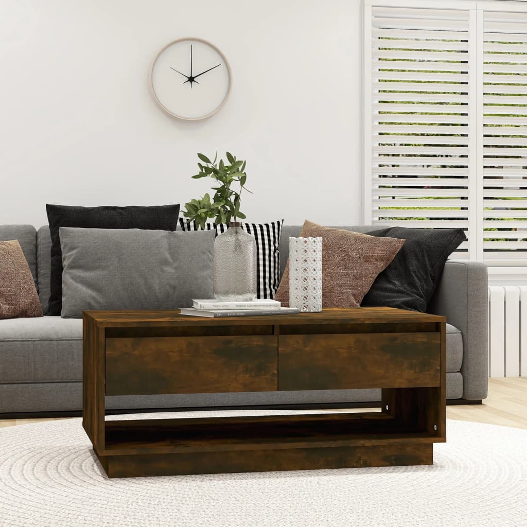 Salontafel 102,5X55X44 Cm Bewerkt Hout Kleurig
