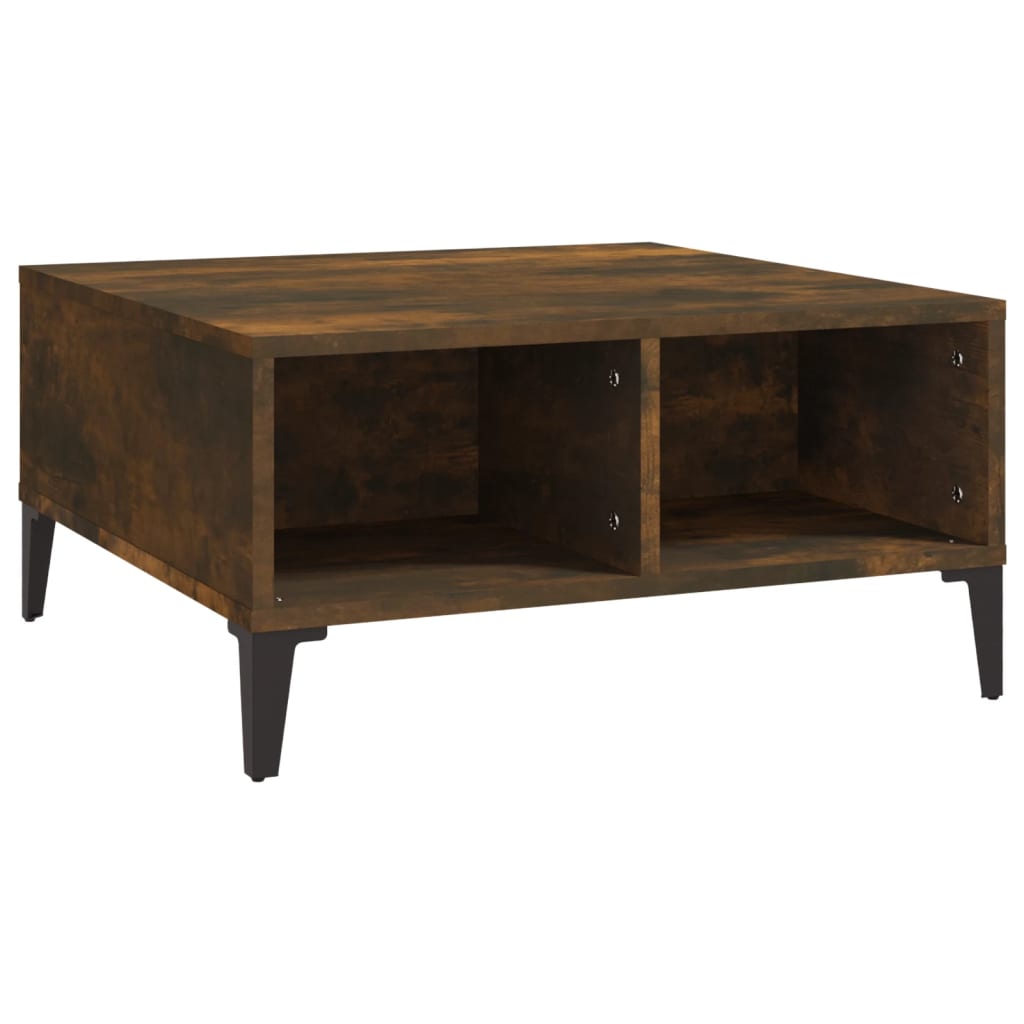 Salontafel 60X60X30 Cm Bewerkt Hout Kleurig