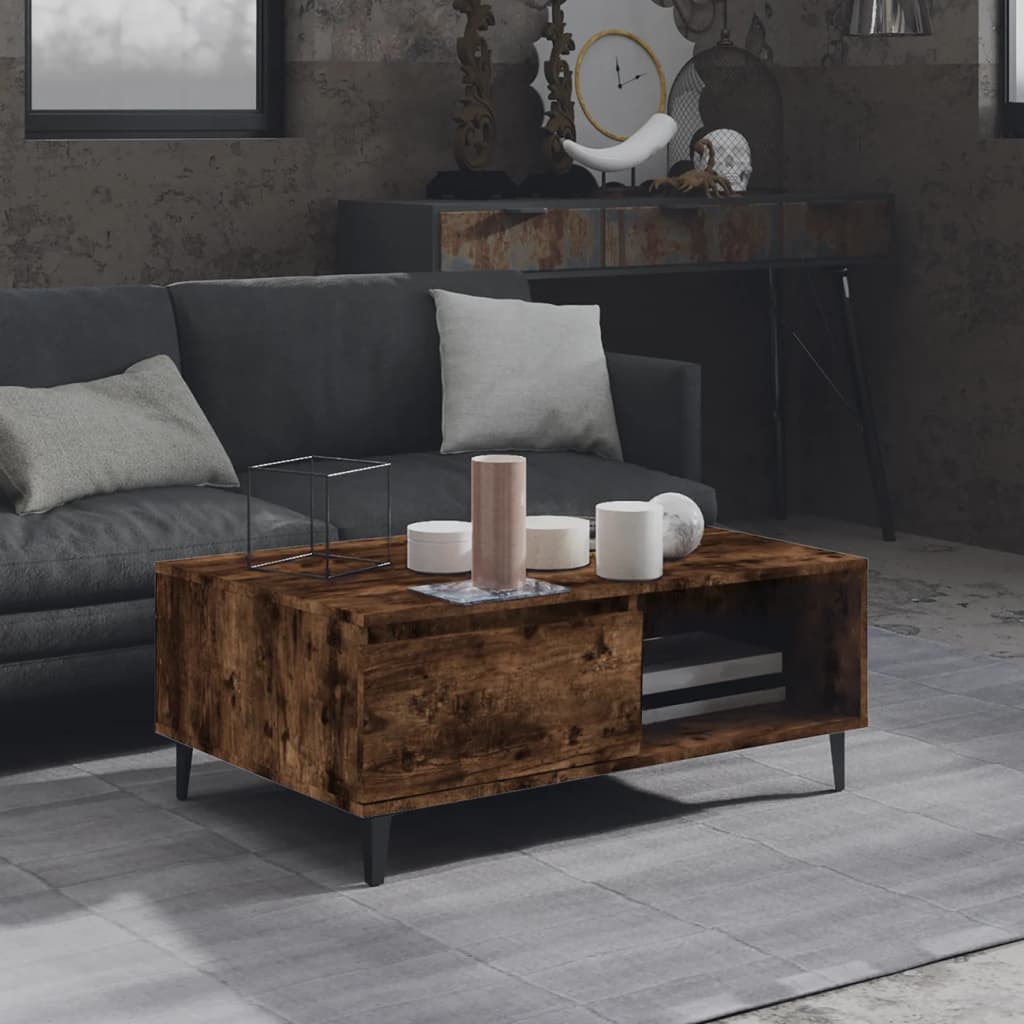 Salontafel 90X60X35 Cm Bewerkt Hout