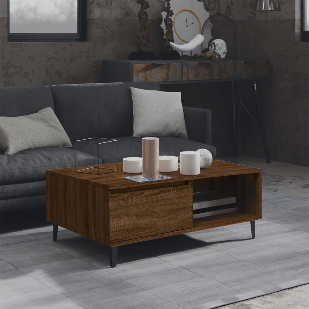 Salontafel 90X60X35 Cm Bewerkt Hout