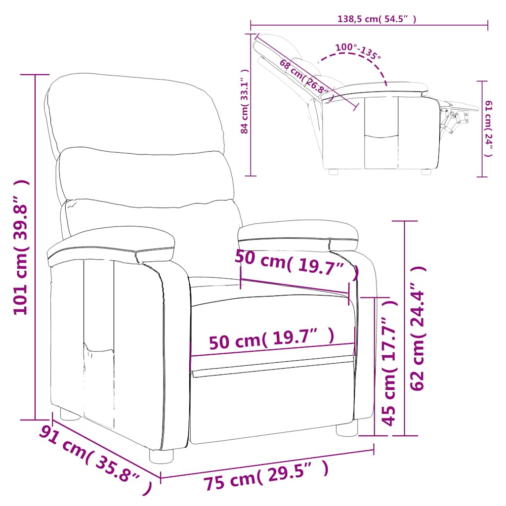 Fauteuil Verstelbaar Stof