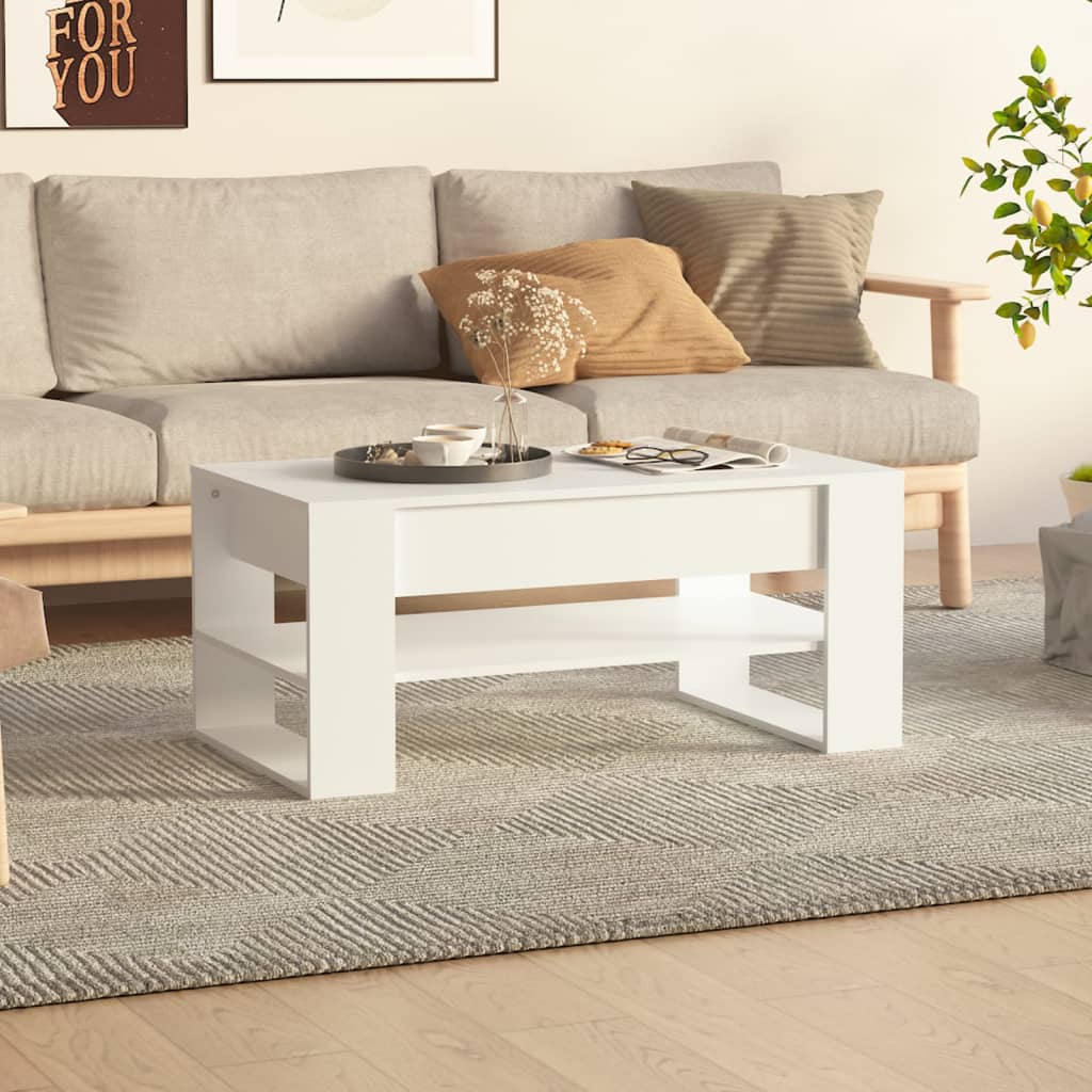 Salontafel 102X55X45 Cm Bewerkt Hout Eikenkleurig