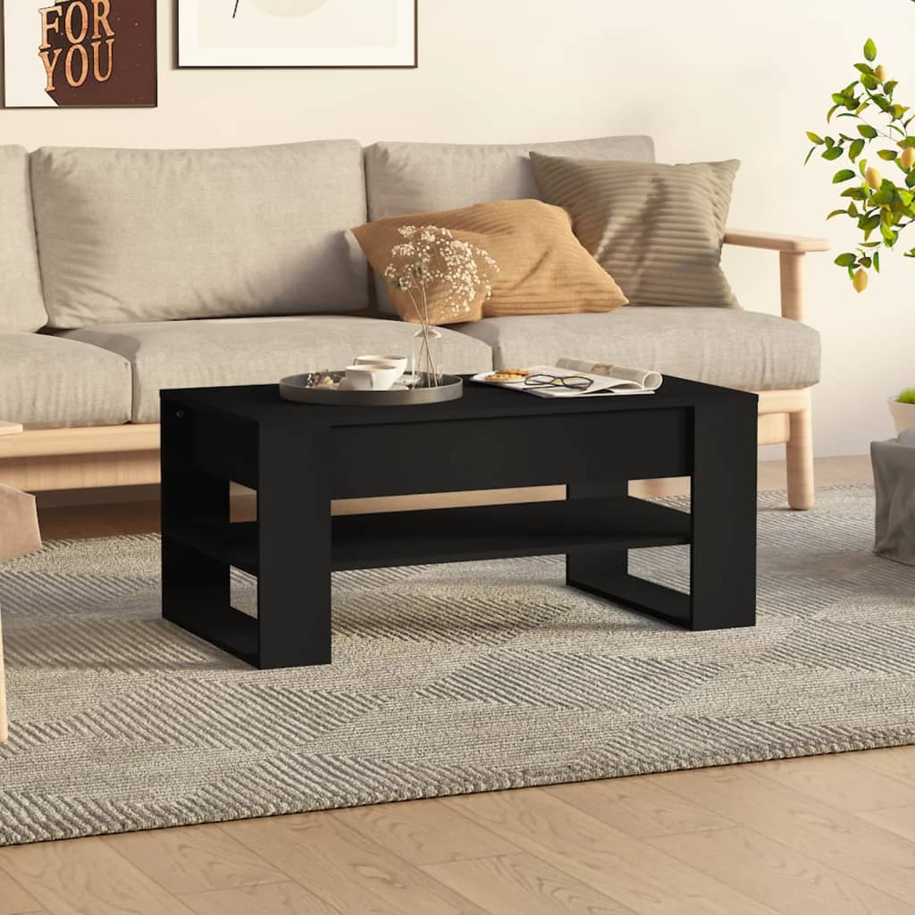 Salontafel 102X55X45 Cm Bewerkt Hout Eikenkleurig