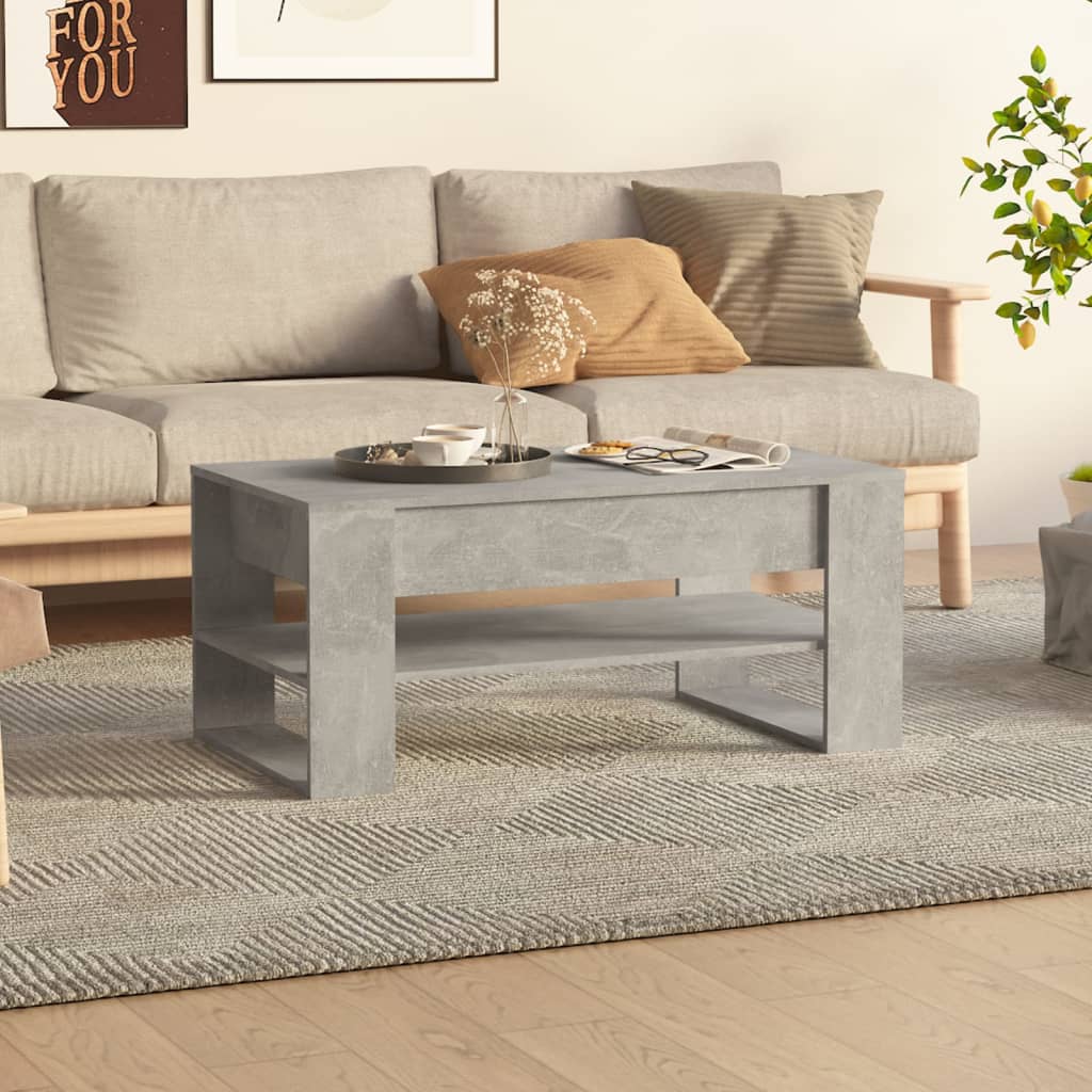 Salontafel 102X55X45 Cm Bewerkt Hout Eikenkleurig
