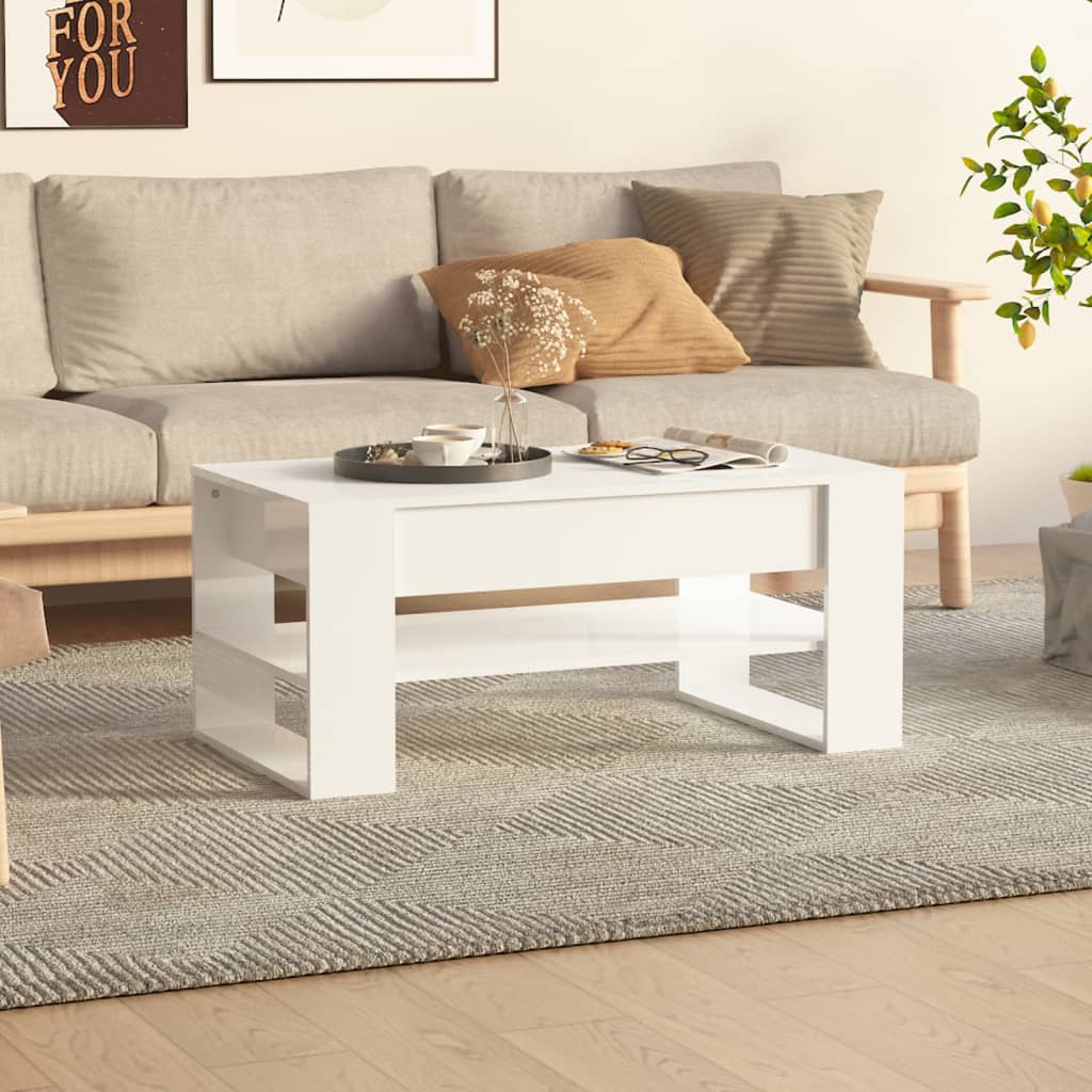 Salontafel 102X55X45 Cm Bewerkt Hout Eikenkleurig