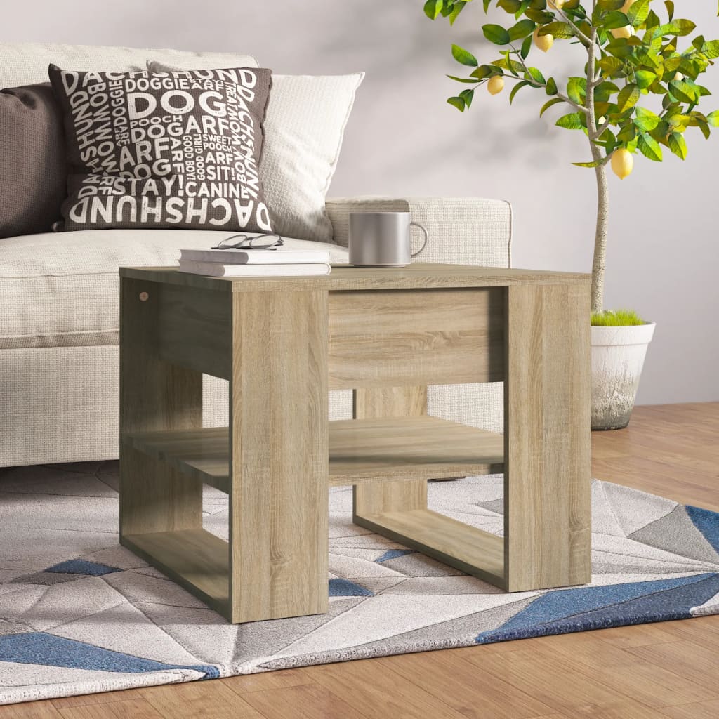 Salontafel 55,5X55X45 Cm Bewerkt Hout