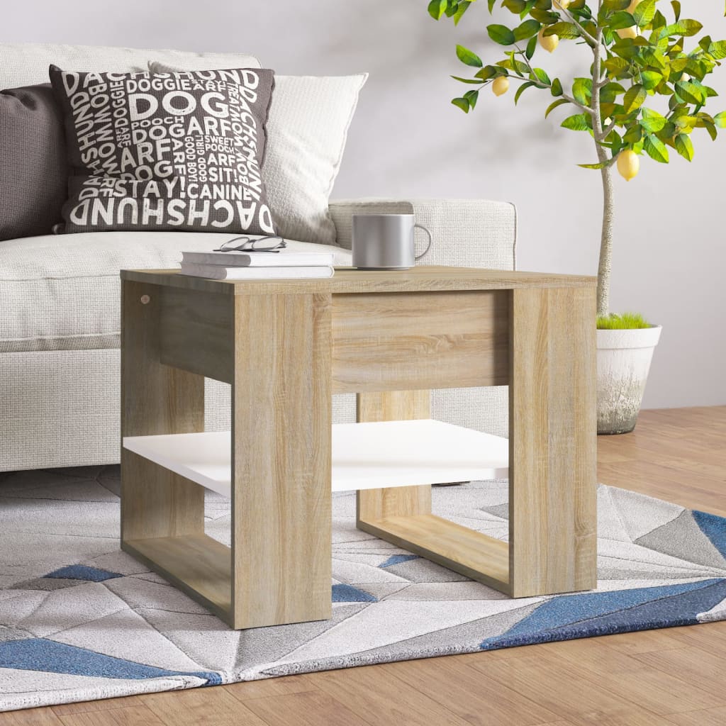 Salontafel 55,5X55X45 Cm Bewerkt Hout