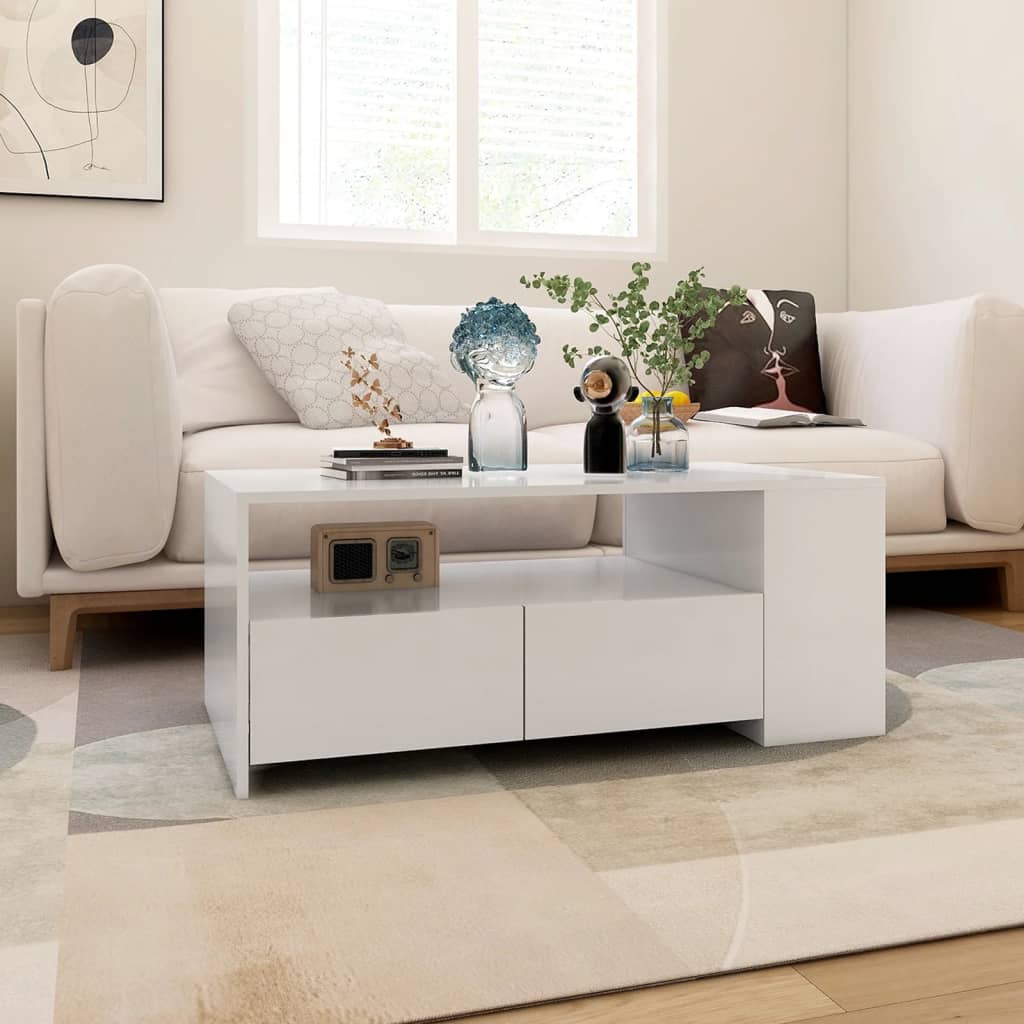 Salontafel 102X55X42 Cm Bewerkt Hout Zwart