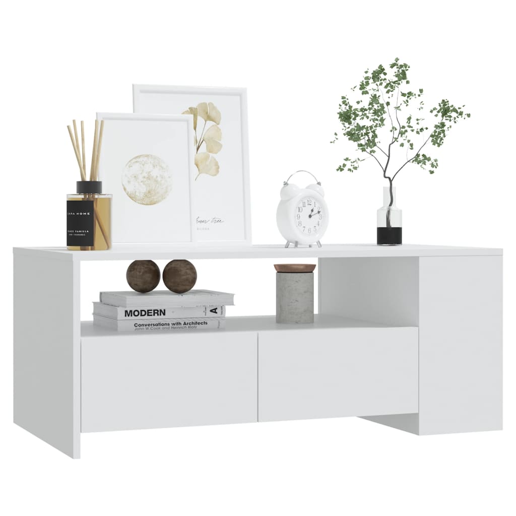 Salontafel 102X55X42 Cm Bewerkt Hout Zwart