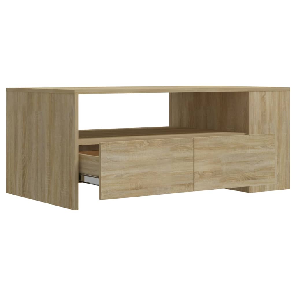 Salontafel 102X55X42 Cm Bewerkt Hout Kleurig