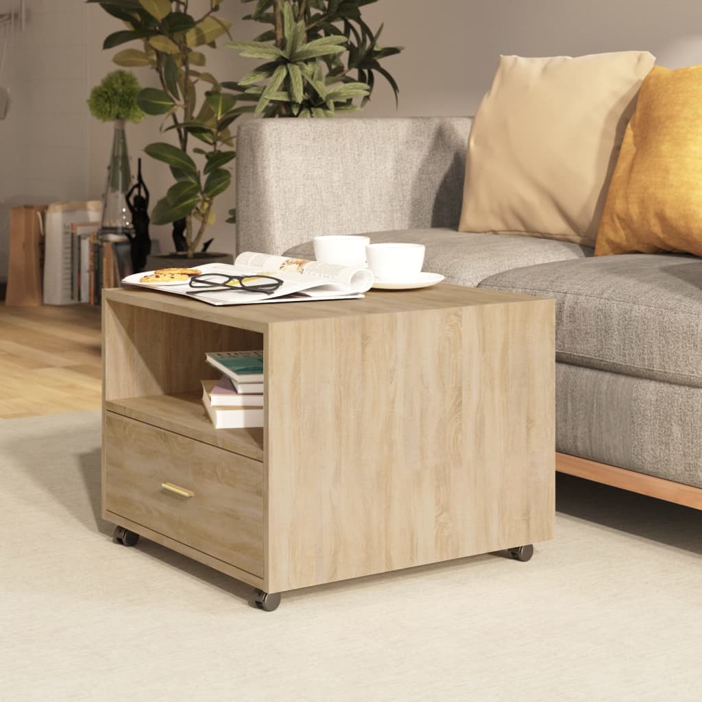 Salontafel 55X55X40 Cm Bewerkt Hout