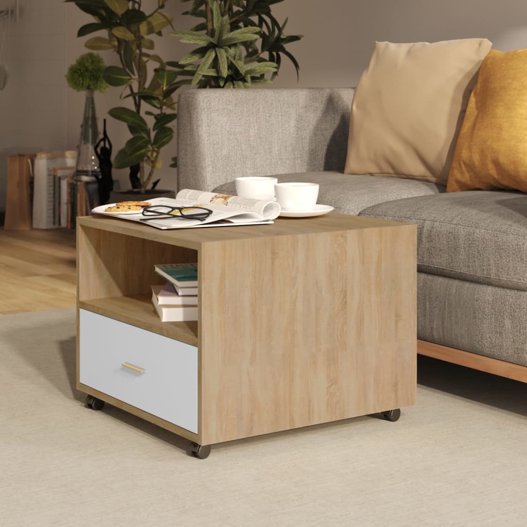 Salontafel 55X55X40 Cm Bewerkt Hout