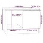 Salontafel 50X50X36 Cm Bewerkt Hout Kleurig