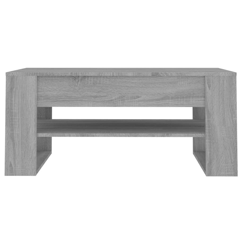 Salontafel 102X55X45 Cm Bewerkt Hout Eikenkleurig