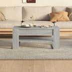 Salontafel 102X55X45 Cm Bewerkt Hout Eikenkleurig