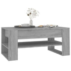 Salontafel 102X55X45 Cm Bewerkt Hout Eikenkleurig