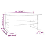Salontafel 102X55X45 Cm Bewerkt Hout Eikenkleurig