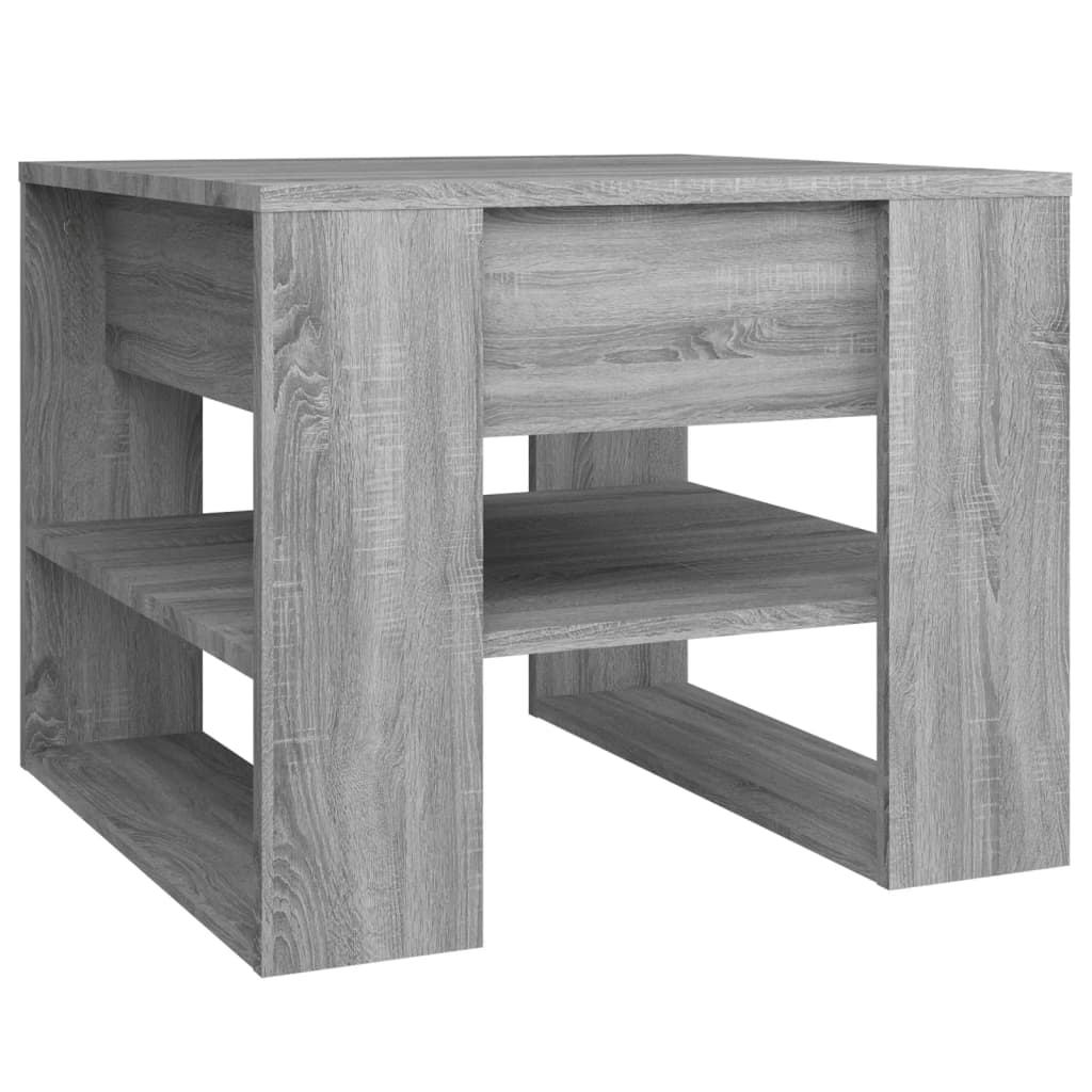 Salontafel 55,5X55X45 Cm Bewerkt Hout Eikenkleurig