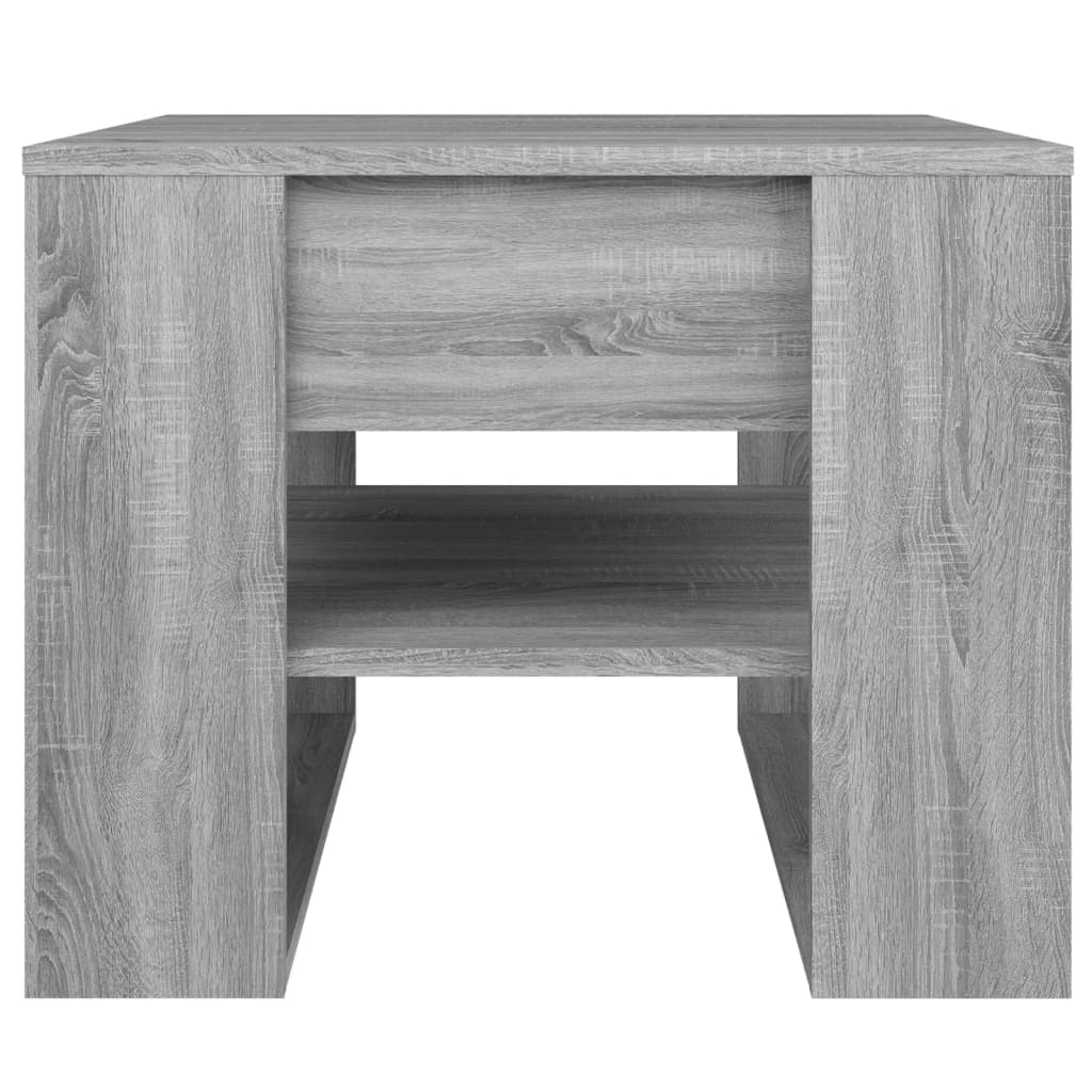 Salontafel 55,5X55X45 Cm Bewerkt Hout Eikenkleurig