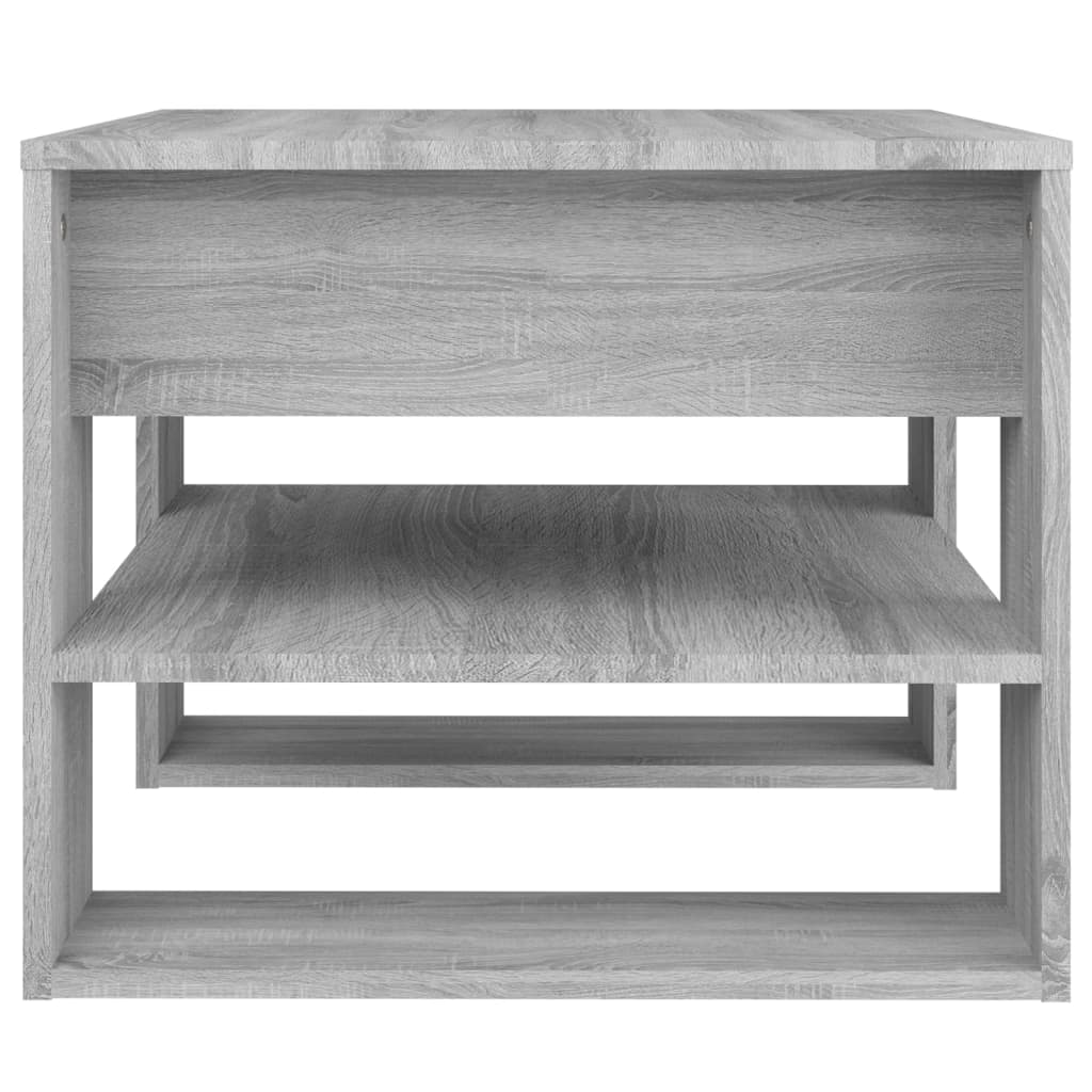 Salontafel 55,5X55X45 Cm Bewerkt Hout Eikenkleurig