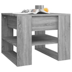 Salontafel 55,5X55X45 Cm Bewerkt Hout Eikenkleurig