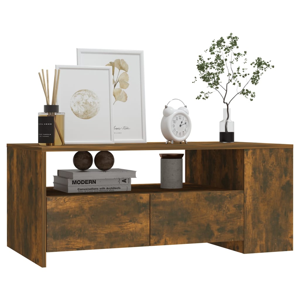 Salontafel 102X55X42 Cm Bewerkt Hout Kleurig
