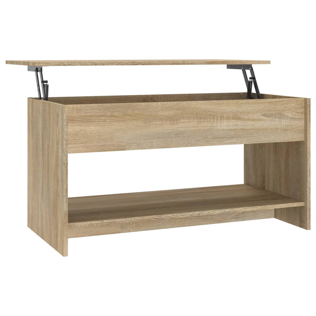Salontafel 102X50X52,5 Cm Bewerkt Hout Kleurig