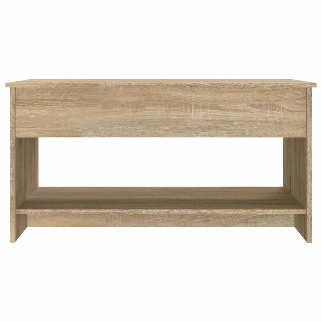 Salontafel 102X50X52,5 Cm Bewerkt Hout Kleurig