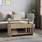 Salontafel 102X50X52,5 Cm Bewerkt Hout Kleurig