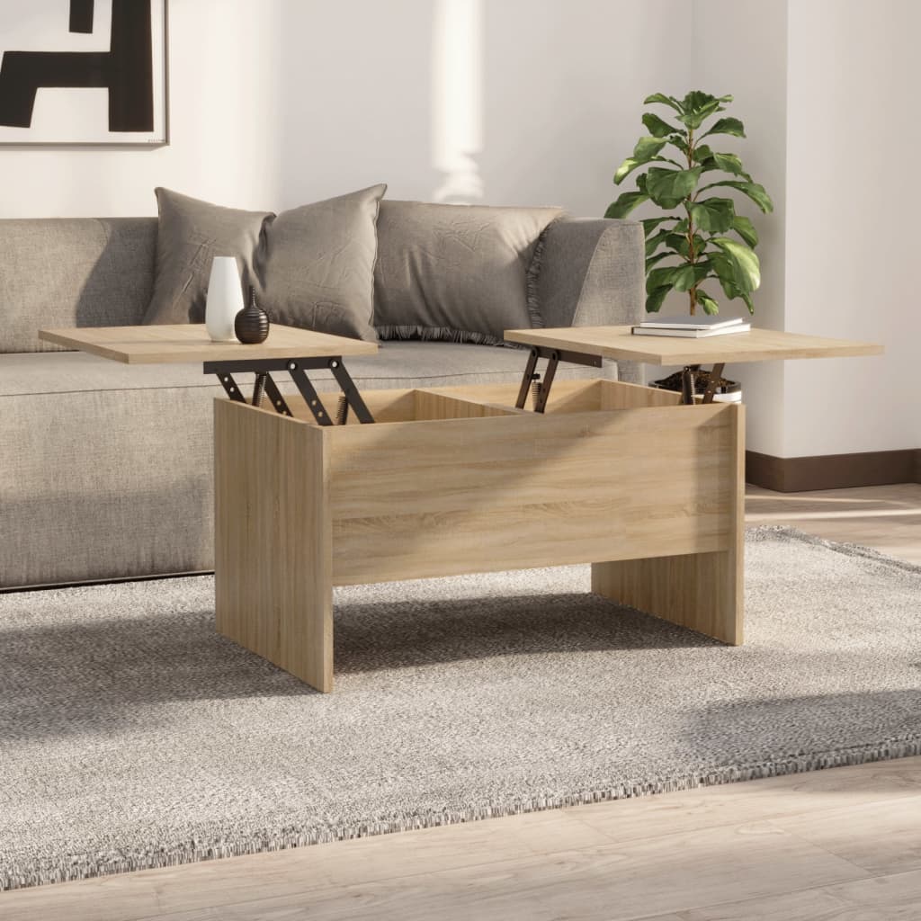 Salontafel 102X50,5X46,5 Cm Bewerkt Hout