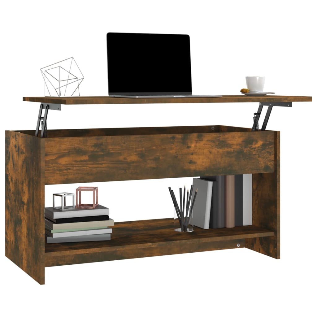 Salontafel 102X50X52,5 Cm Bewerkt Hout Kleurig