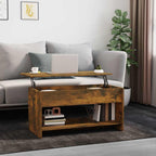Salontafel 102X50X52,5 Cm Bewerkt Hout Kleurig