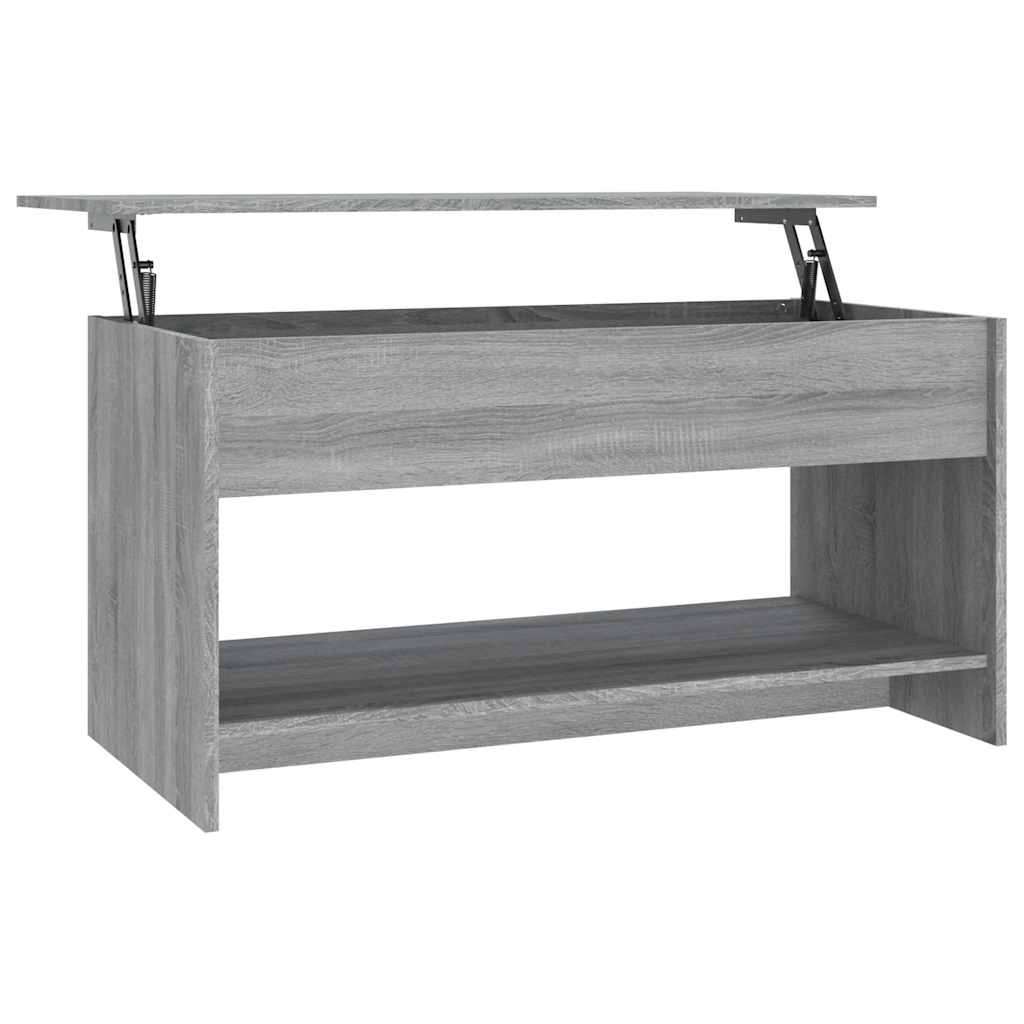 Salontafel 102X50X52,5 Cm Bewerkt Hout Eikenkleur