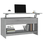 Salontafel 102X50X52,5 Cm Bewerkt Hout Eikenkleur