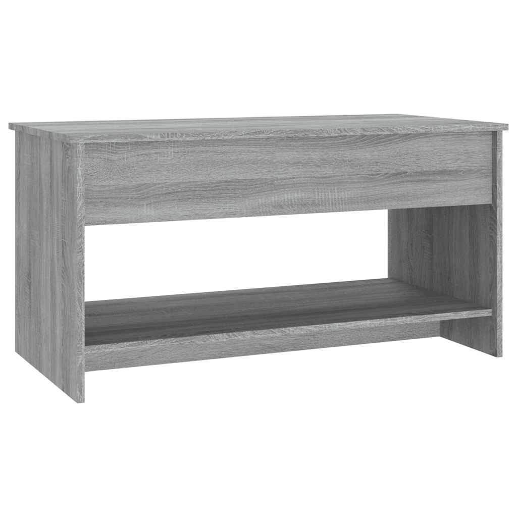 Salontafel 102X50X52,5 Cm Bewerkt Hout Eikenkleur