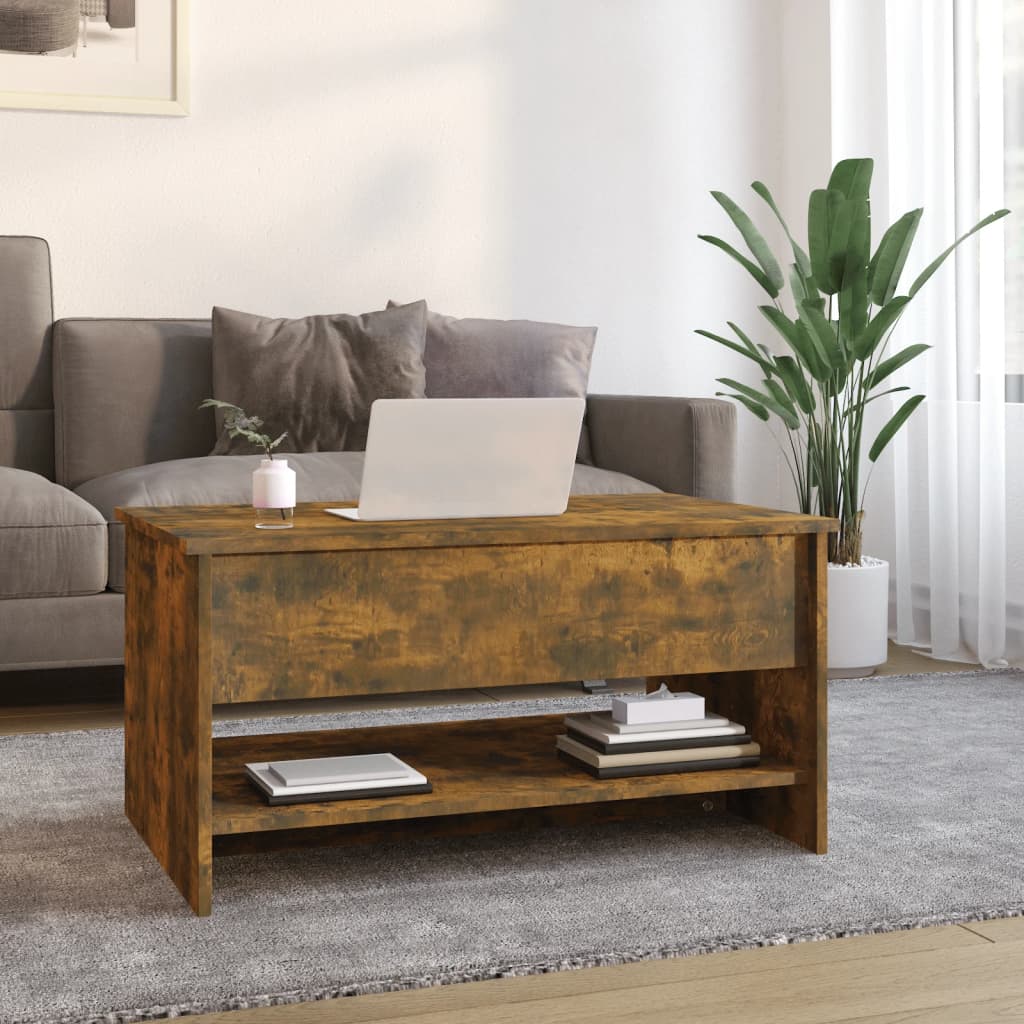 Salontafel 80X50X40 Cm Bewerkt Hout Kleurig