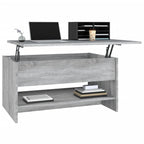 Salontafel 80X50X40 Cm Bewerkt Hout Eiken
