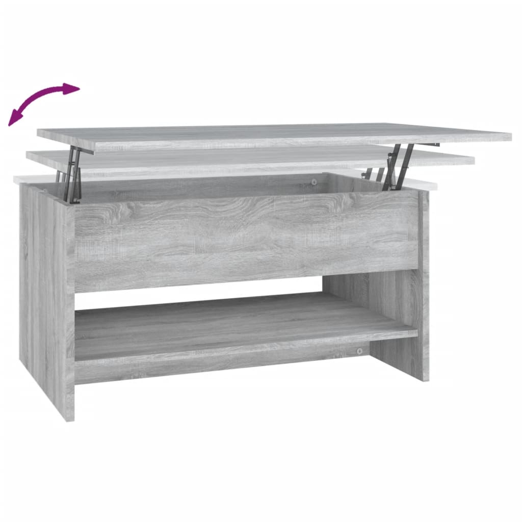 Salontafel 80X50X40 Cm Bewerkt Hout Eiken