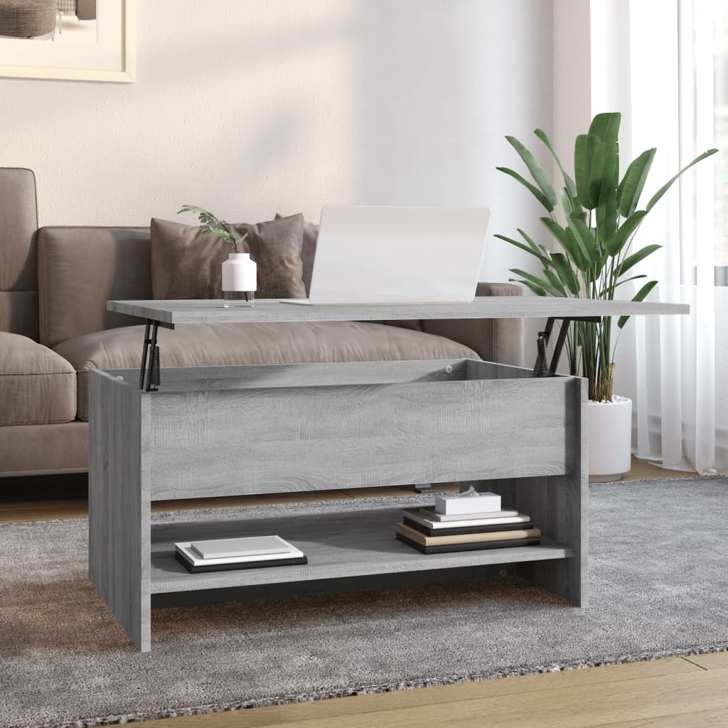 Salontafel 80X50X40 Cm Bewerkt Hout Eiken