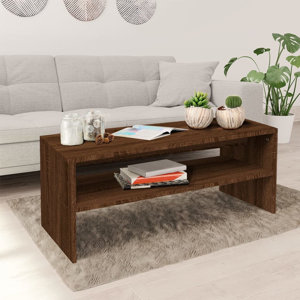 Salontafel 100X40X40 Cm Bewerkt Hout