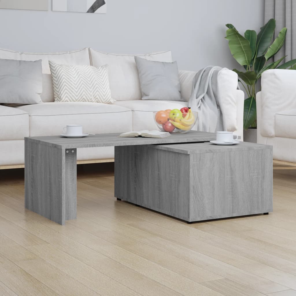 Salontafel 150X50X35 Cm Bewerkt Hout Grijs