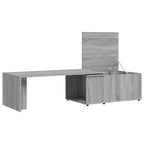 Salontafel 150X50X35 Cm Bewerkt Hout Grijs