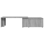 Salontafel 150X50X35 Cm Bewerkt Hout Grijs