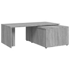 Salontafel 150X50X35 Cm Bewerkt Hout Grijs
