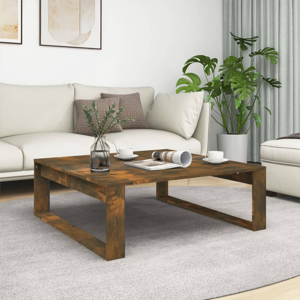 Bijzettafel 50X50X35 Cm Bewerkt Hout Kleurig