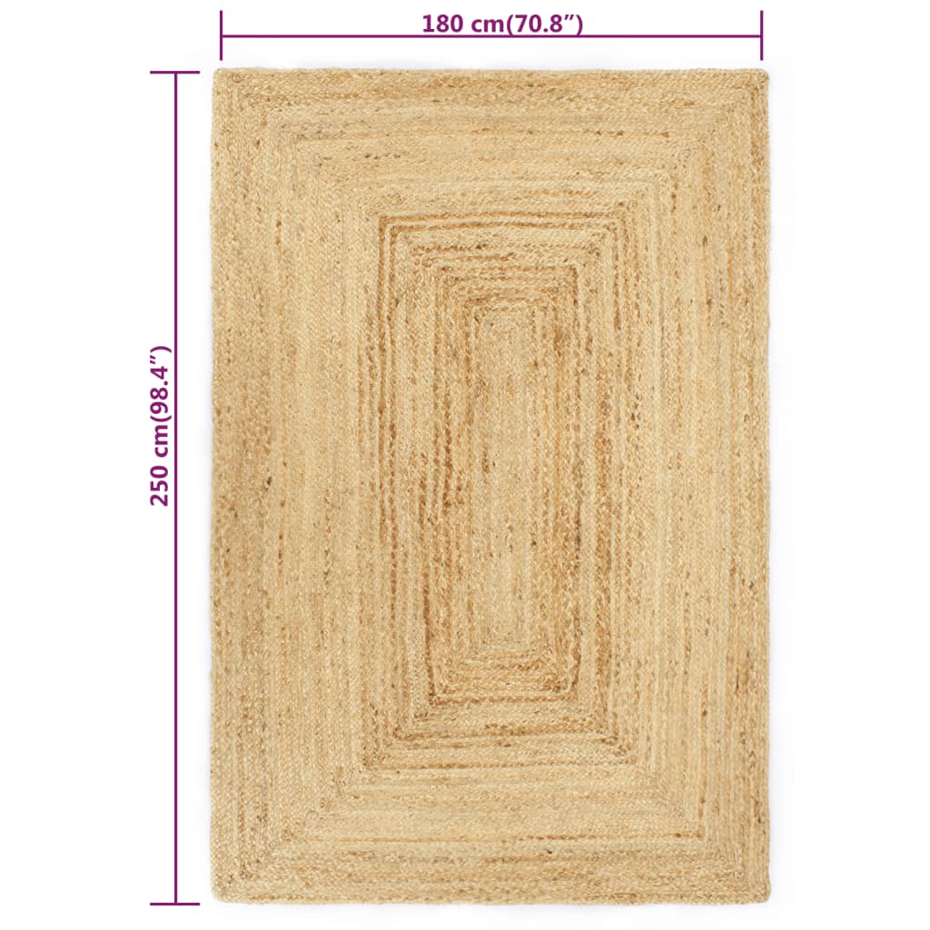 Vloerkleed Handgemaakt 80X250 Cm Jute